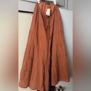 Chic Rust Maxi Skirt